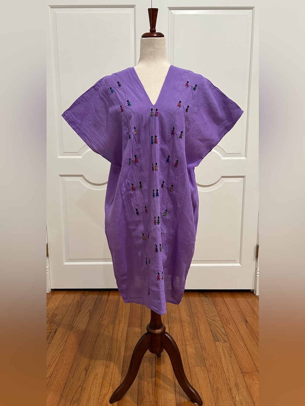 Oaxaca Huipil with Doll from San Melchor Betaza, Boho,Beach Dress.